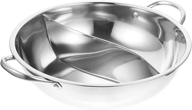 Divided Stainless Steel Hot Pot for Induction and Gas
