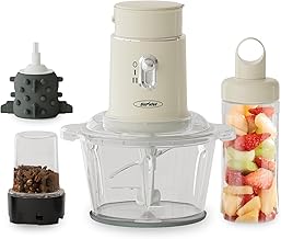 4-in-1 Blender and Food Processor with Glass Bowl