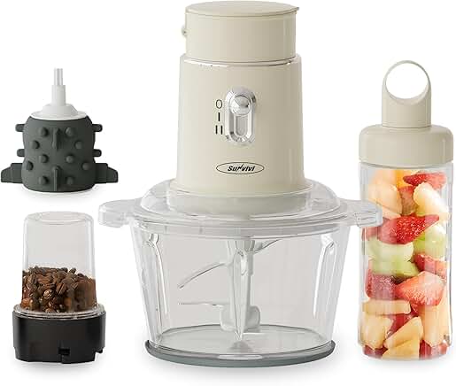 4-in-1 Blender and Food Processor with Glass Bowl