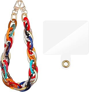 Colorful Phone Wrist Strap and Chain Bracelet