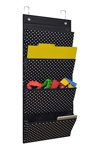 Over Door Fabric Document Organizer with 4 Pockets