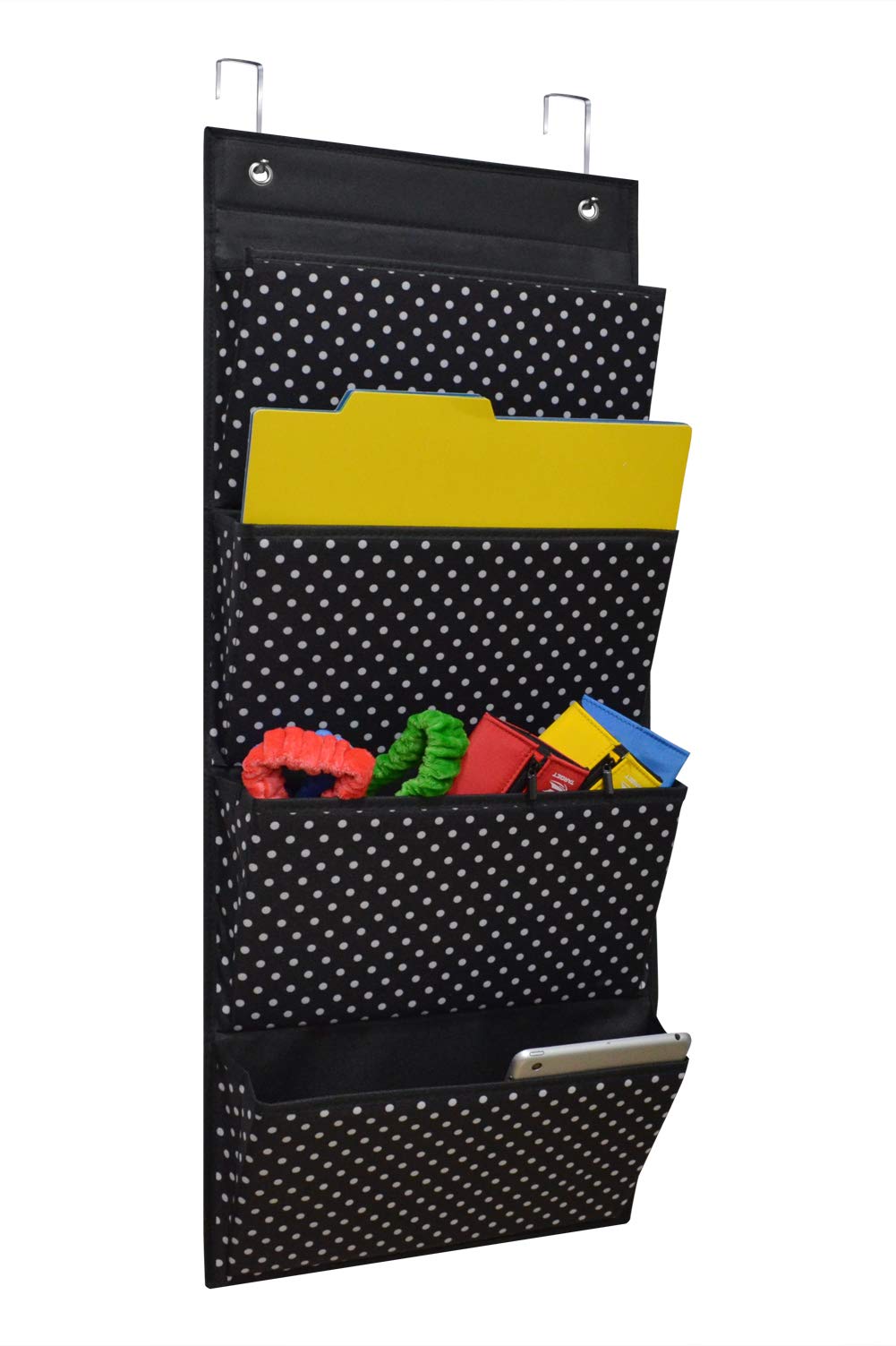 Over Door Fabric Document Organizer with 4 Pockets