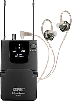 Wireless IEM System with Transmitter and Bodypack Receiver