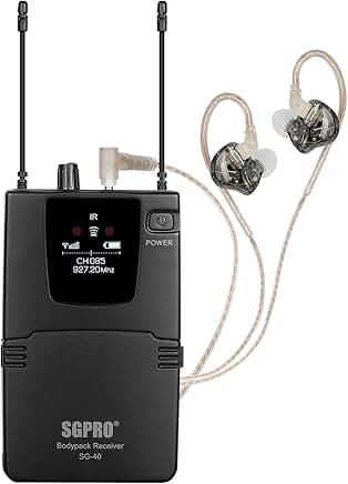Wireless IEM System with Transmitter and Bodypack Receiver