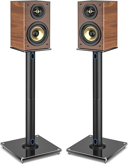 Pair of 28-inch Swivel Speaker Stands for Heavy Speakers