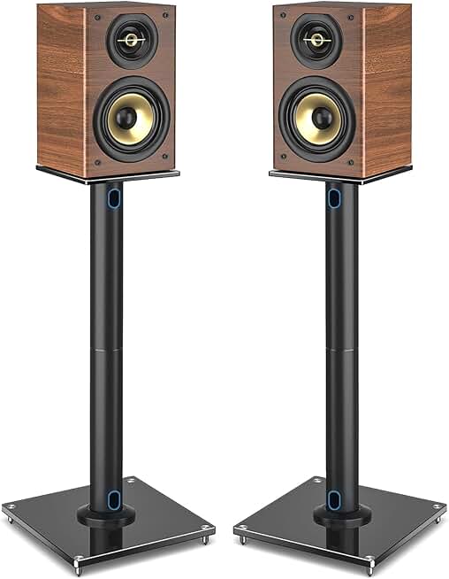 Pair of 28-inch Swivel Speaker Stands for Heavy Speakers