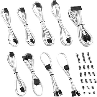 White ModMesh Sleeved Cable Kit for PC Builds