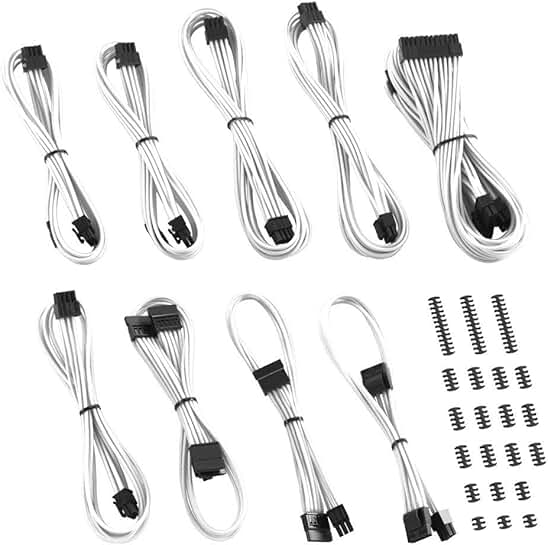 White ModMesh Sleeved Cable Kit for PC Builds