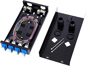 Duplex Fiber Enclosure with 24 Ports and Wall Mount