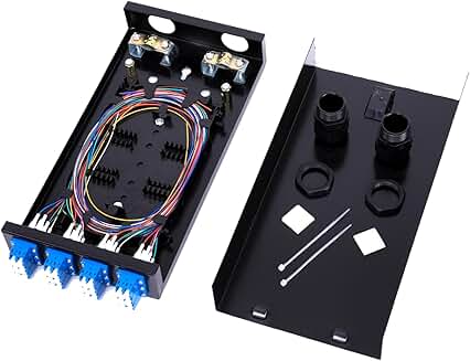 Duplex Fiber Enclosure with 24 Ports and Wall Mount