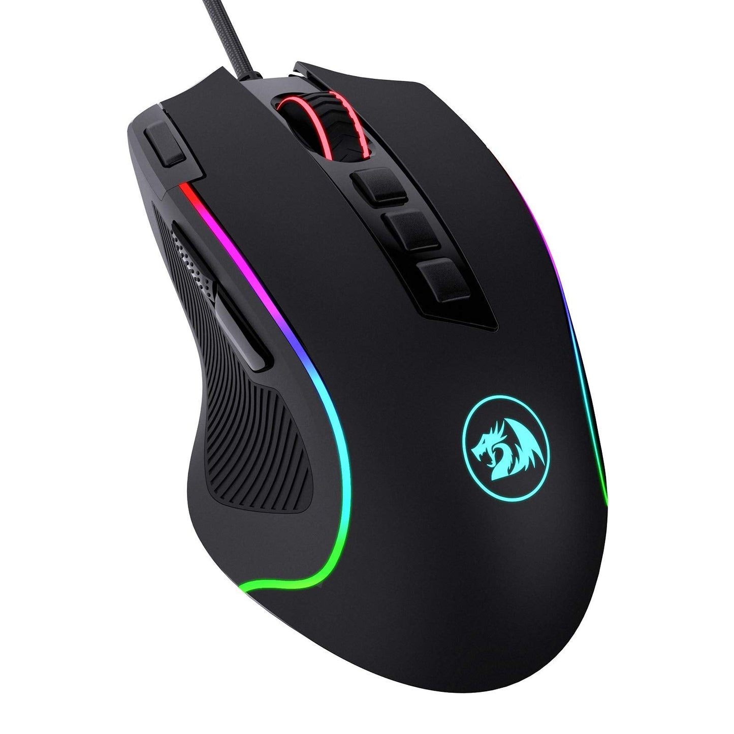 M612 Predator RGB Gaming Mouse, 8000 DPI Wired Optical Gamer Mouse with 11 Programmable Buttons & 5 Backlit Modes, Software Supports DIY Keybinds Rapid Button