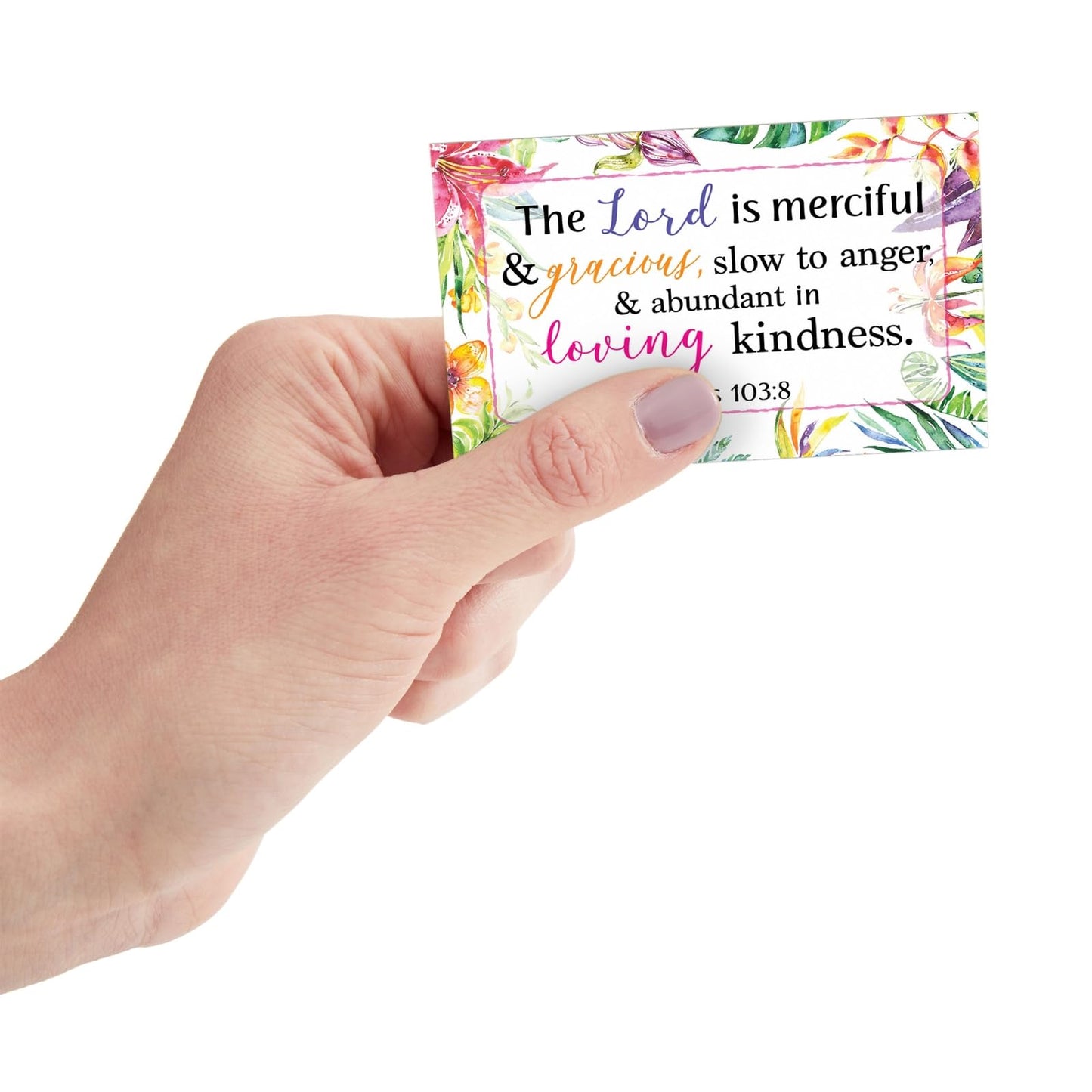 40 colorful scripture greeting cards, 3x2 inches