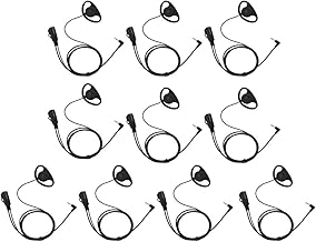 D Shape Clip-Ear Earpiece with Microphone (10 Pack)