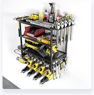 4-Layer Metal Power Tool Organizer with Wall Mount
