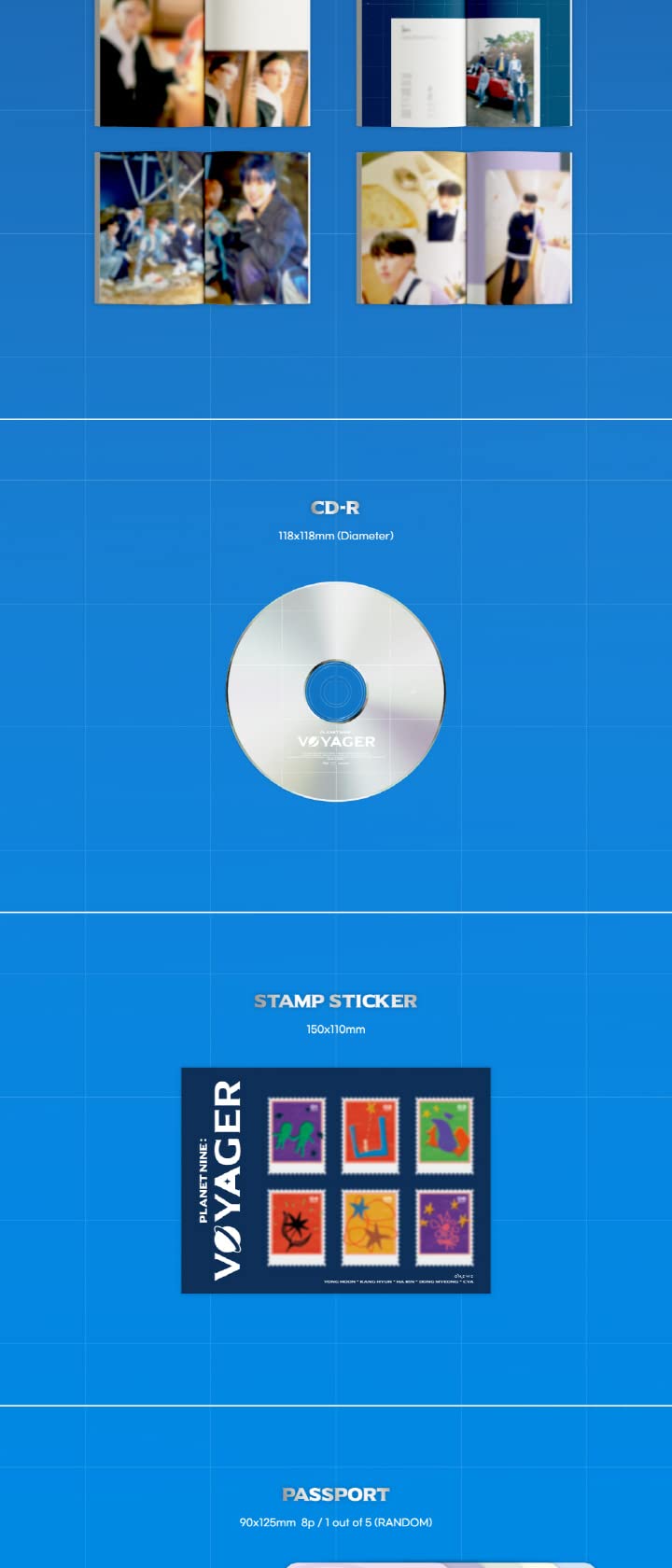 ONEWE Planet Nine : Voyager 2nd Mini Album CD+136p PhotoBook+1p Stamp Sticker+8p Pass Port+2p PhotoCard+Tracking Kpop Sealed