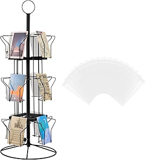 12-Pocket Rotating Greeting Card Display Stand