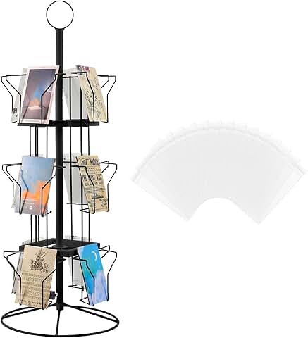 12-Pocket Rotating Greeting Card Display Stand