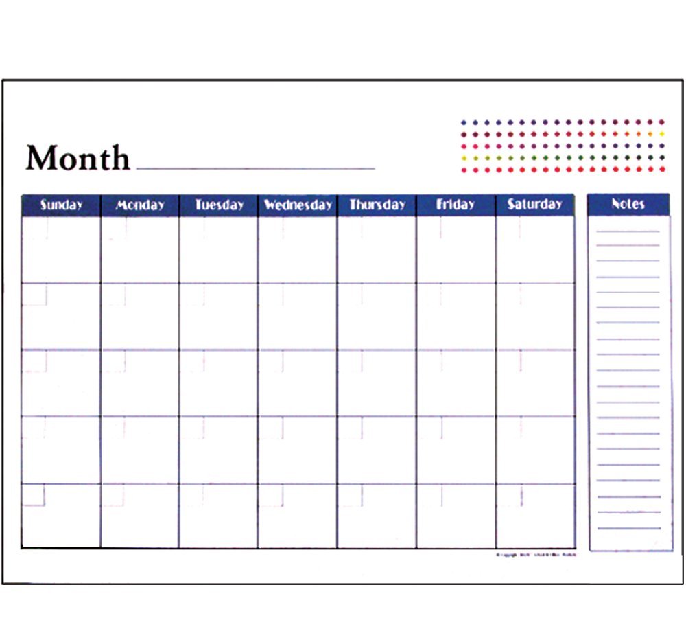 17x22 Inch Undated Desk Pad Calendar