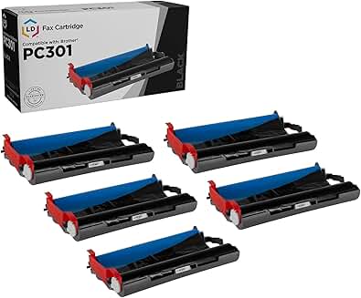 Fax Cartridge with Roll Replacement, 5-Pack