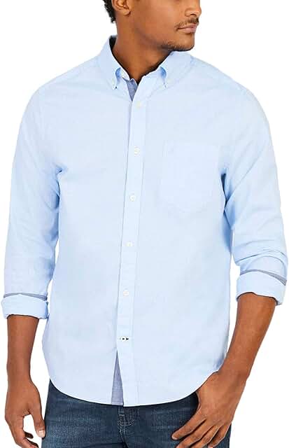 Men's Classic Fit Long Sleeve Button-Down Shirt