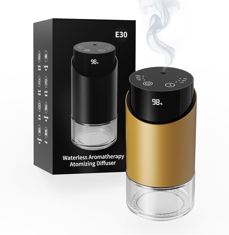 Waterless Essential Oil Diffuser for Home and Car