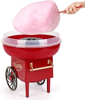 Mini Electric Cotton Candy Maker with Scoop and Splash-Proof Plate