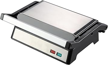 Dual Plate Non-Stick Panini Grill with Adjustable Temperature