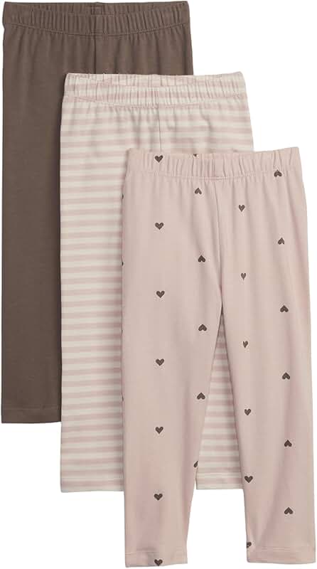 Baby Girls' 3-Pack Pull-On Leggings