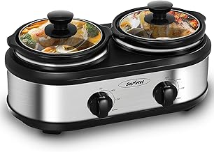 Dual Pot Slow Cooker with Adjustable Temperature