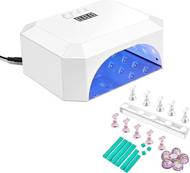 Nail Stand and UV Lamp for Nail Practice and Curing