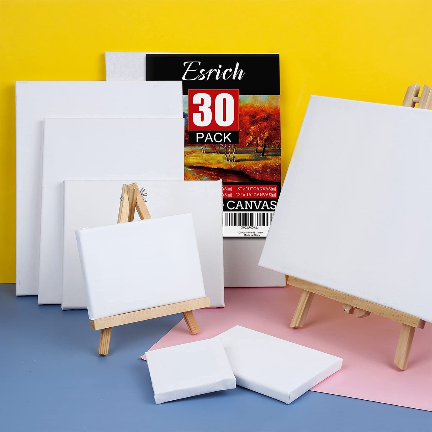 30 Pack Canvases for Painting in Various Sizes