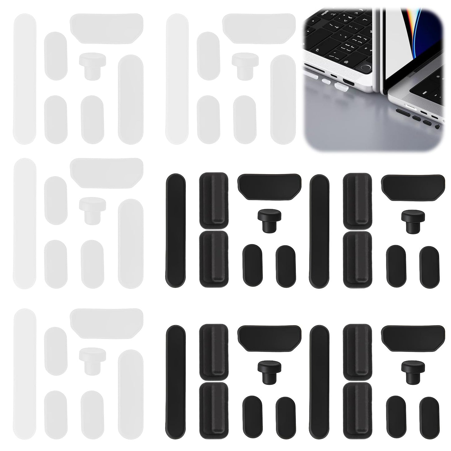 56-Piece Silicone Dust Cover and Protector Kit