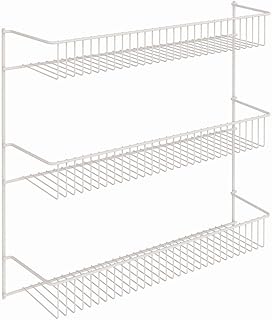 3-Tier Wall-Mounted Metal Rack for Storage