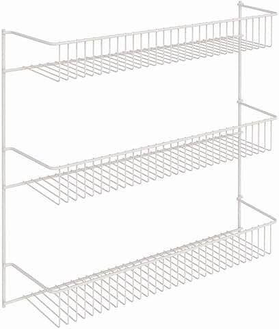 3-Tier Wall-Mounted Metal Rack for Storage