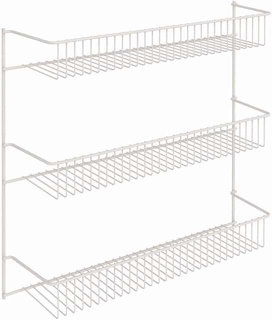 3-Tier Wall-Mounted Metal Rack for Storage