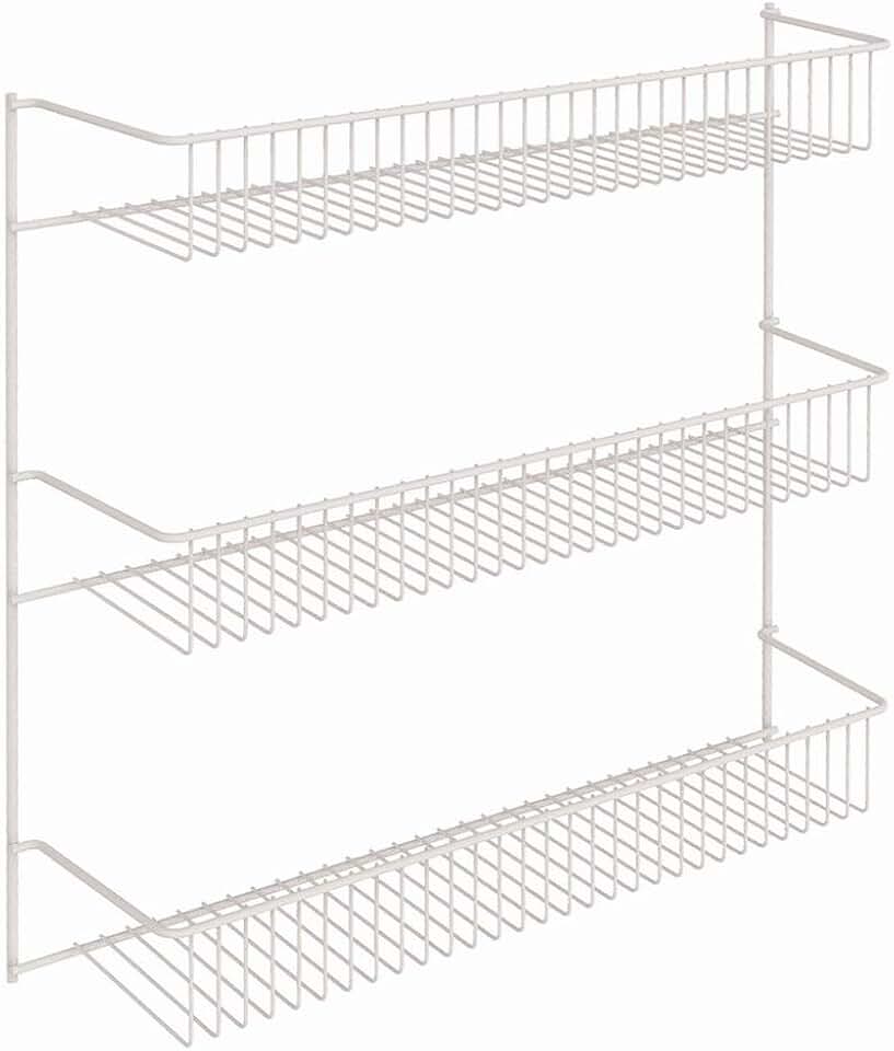 3-Tier Wall-Mounted Metal Rack for Storage