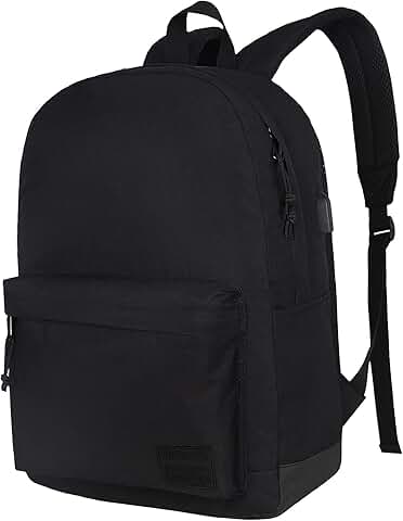 Casual Black Laptop Backpack for Men and Women