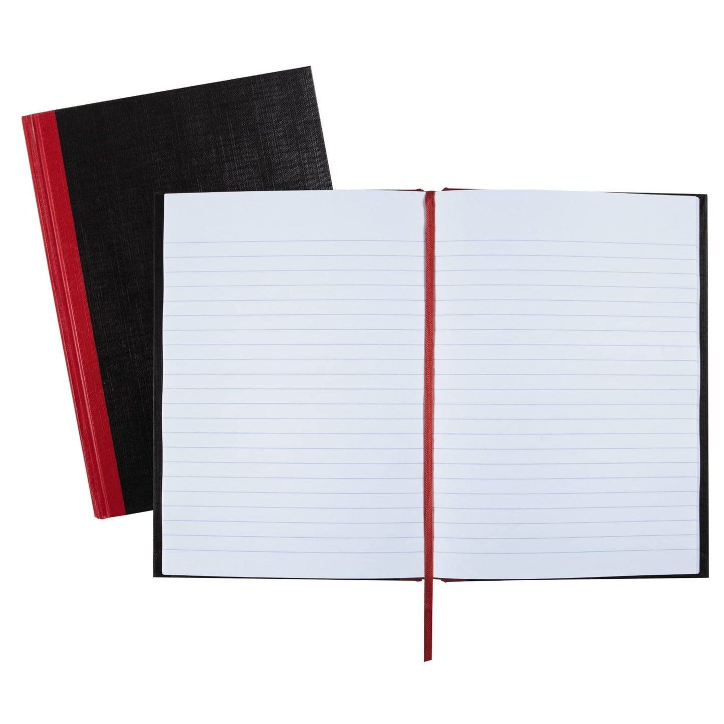 A5 Black and Red Feint Lined Notebook