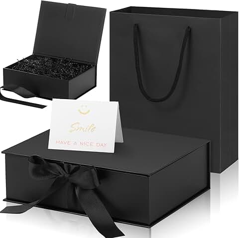 Luxury Christmas Gift Box with Lid and Ribbon