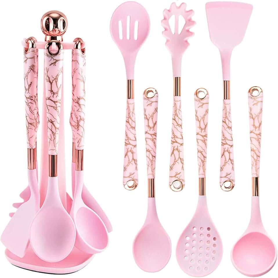 7-Piece Silicone Kitchen Utensil Set with Holder