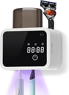 Wall-Mounted UV Toothbrush Holder with LED Screen