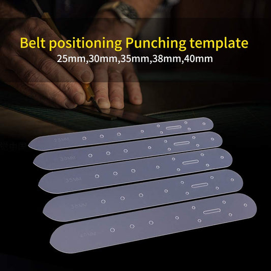 Leather Belt Punching Set 5Pcs Acrylic Templates 25-40mm