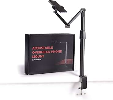 Adjustable Phone and Tablet Stand with Clamp