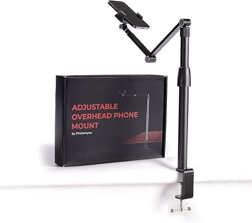 Adjustable Phone and Tablet Stand with Clamp