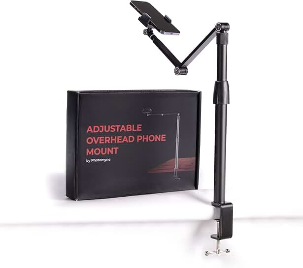 Adjustable Phone and Tablet Stand with Clamp