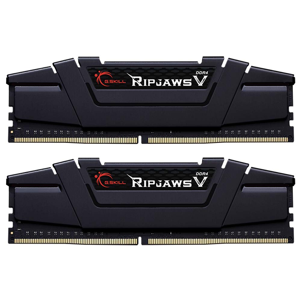 Ripjaws V Series 32GB (2 x 16GB) 288-Pin SDRAM (PC4-25600) DDR4 3200 CL16-18-18-38 1.35V Dual Channel Desktop Memory Model F4-3200C16D-32GVK