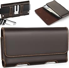 Leather Phone Holster for iPhone and Galaxy with Belt Clip