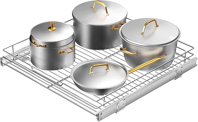 Heavy Duty Slide Out Cabinet Organizer for Kitchen Storage