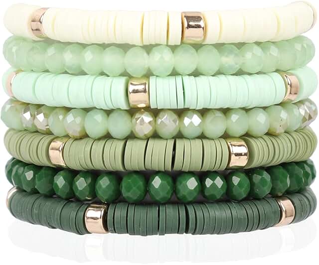 Multi-Layer Beaded Stackable Bracelets Set