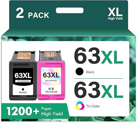 Black and color ink cartridge set for printers